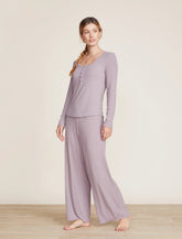 Malibu Collection® Ultra-Soft Rib Wide Leg Pant