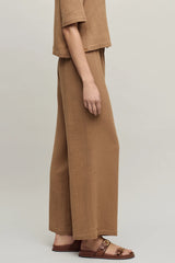 Cotton Gauze Wide Leg Pant