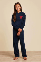 CozyChic Ultra Lite® Youth Embroidered Heart Hoodie