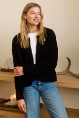 CozyChic® Textured Button Front Cardigan