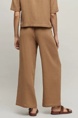 Cotton Gauze Wide Leg Pant