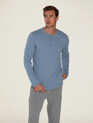 Malibu Collection® Long Sleeve Slub Henley