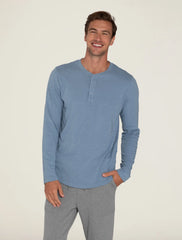 Malibu Collection® Long Sleeve Slub Henley