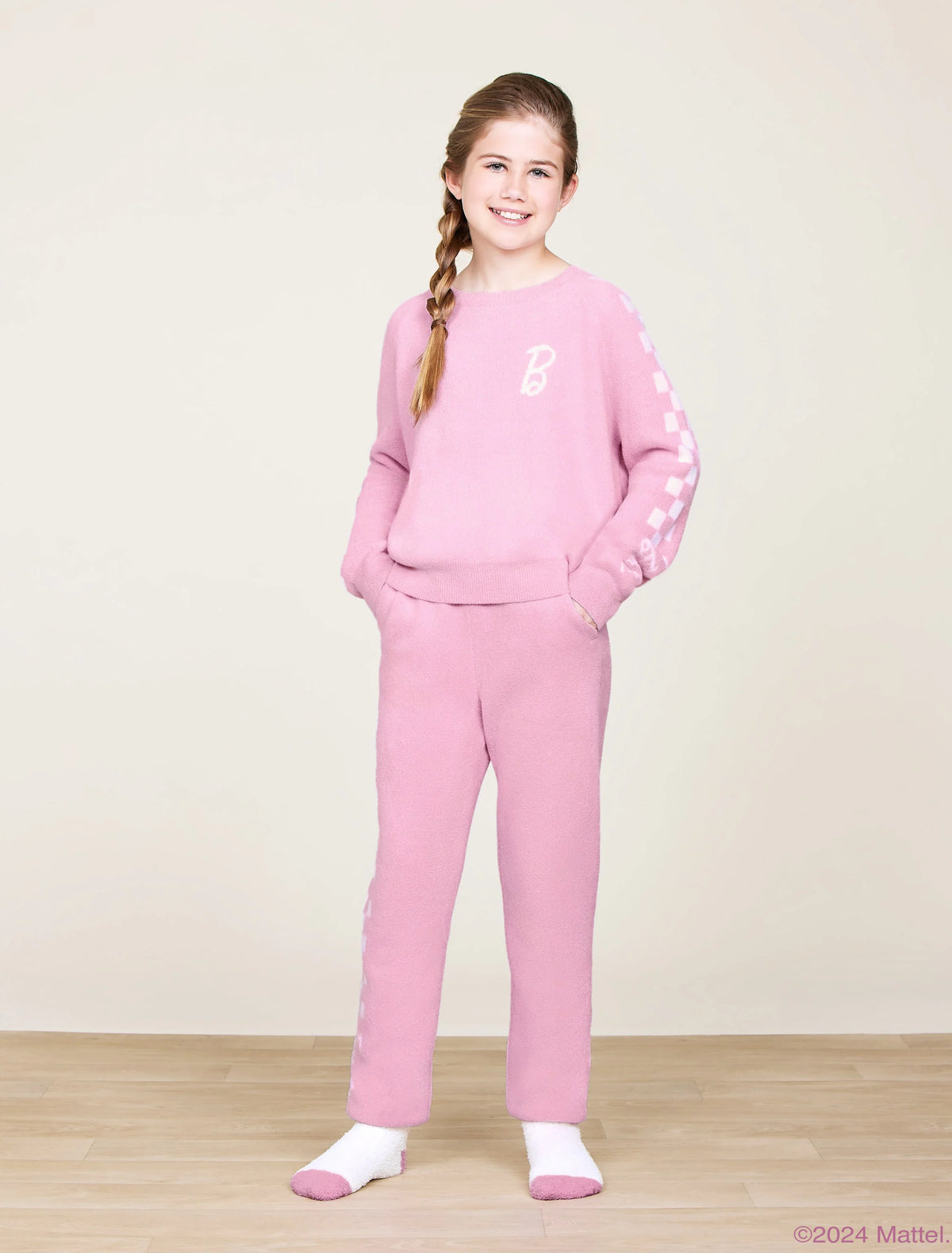 CozyChic Ultra Lite® Youth Checkered Barbie™ Pullover