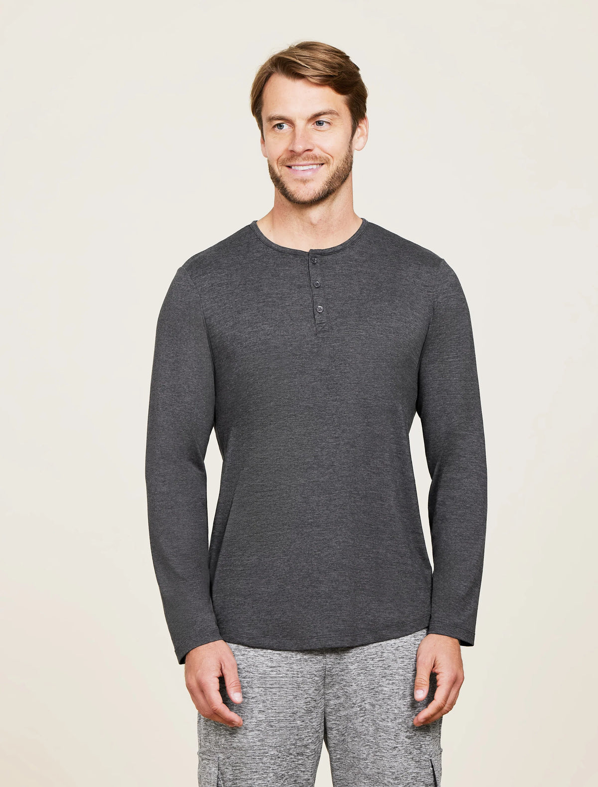 Malibu Collection® Butterchic Long Sleeve Henley